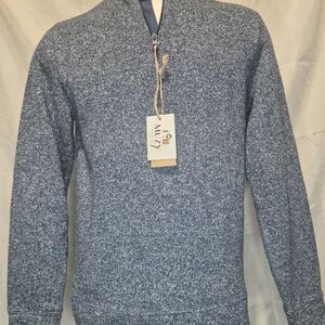 Old Navy Men's Blue Heather Zip-Up Sweater